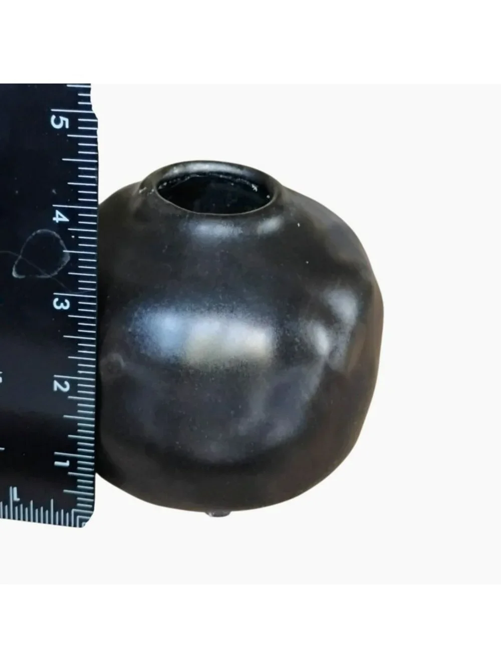 Handcrafted Black Ceramic Vase with Sculptural Organic Shape 4